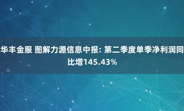 华丰金服 图解力源信息中报: 第二季度单季净利润同比增145.43%