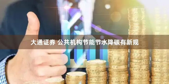 大通证券 公共机构节能节水降碳有新规